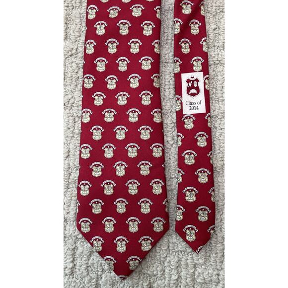 Vineyard Vines Salisbury University Red Gold Silk Tie Class of 2014 - Picture 2 of 3